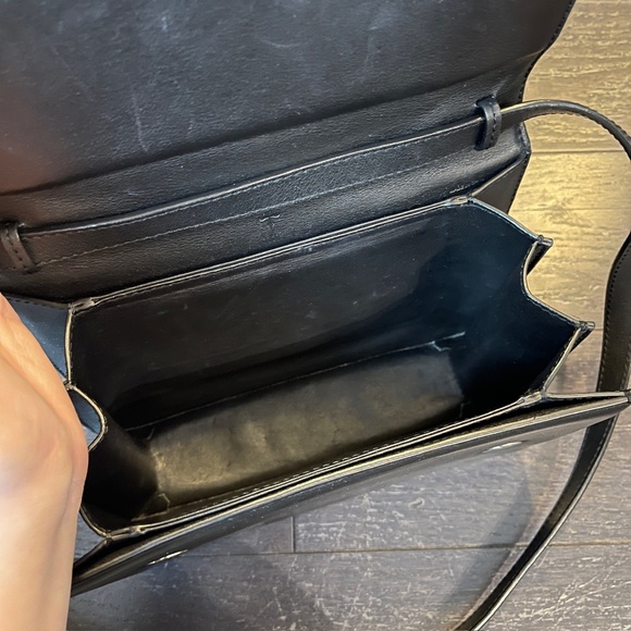 M2malletier La Fleur du Mal leather shoulder bag handbag clutch in black metal - Picture 14 of 16